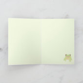 Carte Cute Green Tree Frog - transparent. (Intérieur)