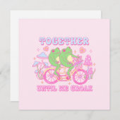 Carte Cute Grenouille Couple - Ensemble Jusqu'À Ce Que N (Devant / Derrière)