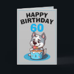Carte Cute Grey and Blue Husky Husband 60e anniversaire<br><div class="desc">Cute Grey and Blue Husky Husband 60th Birthday, un design amusant et cool fait pour quiconque cherche une carte d'anniversaire unique pour son mari le jour de son anniversaire. Le design est attrayant, il dispose d'un joli husky avec un gâteau d'anniversaire, plus des informations de texte modifiables. Si vous rencontrez...</div>