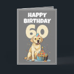 Carte Cute Grey and White Lab Husband 60e anniversaire<br><div class="desc">Cute Grey and White Lab Husband 60th Birthday, un design amusant et cool fait pour quiconque cherche une carte d'anniversaire unique pour son mari le jour de son anniversaire. Le design est simple et attrayant, il dispose d'un labrador mignon avec un gâteau d'anniversaire, plus des informations textuelles modifiables. Si vous...</div>