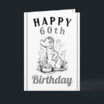 Carte Cute Grey and White Trex Husband 60e anniversaire<br><div class="desc">Cute Grey and White Trex Husband 60th Birthday, un design amusant et cool fait pour quiconque cherche une carte d'anniversaire unique pour son mari lors de son anniversaire. Le design est simple et attrayant, il dispose d'un Trex amusant avec un gâteau d'anniversaire, plus des informations textuelles modifiables. Si vous rencontrez...</div>