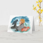 Carte Cute Halloween (Fleur jaune)