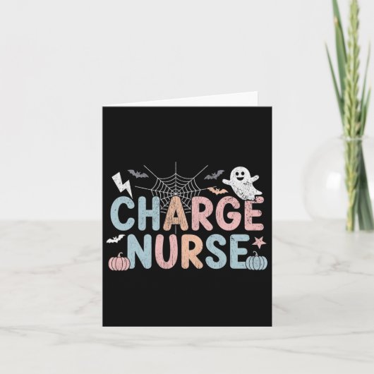 Carte Cute Halloween Charge Infirmière (Devant)