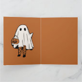 Carte Cute Halloween fantôme avec les bas Halloween (Intérieur)