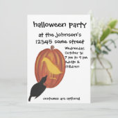 Carte Cute Halloween Jack O'Lantern et Crow (Debout devant)