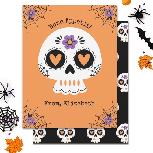 Carte Cute Halloween Sugar Skull