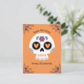Carte Cute Halloween Sugar Skull (Debout devant)
