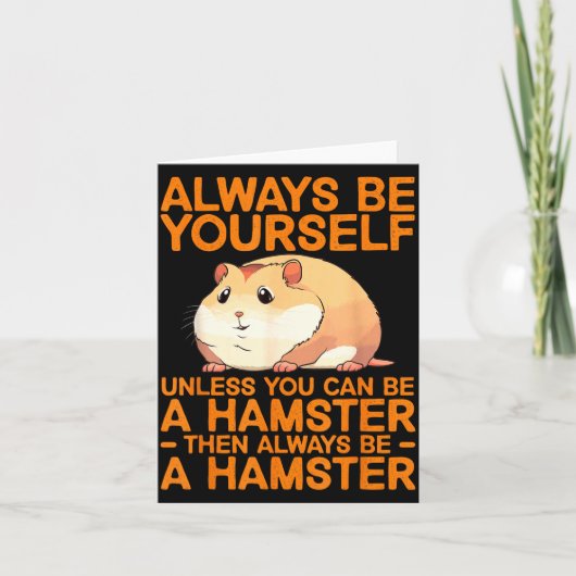 Carte Cute Hamster Design For Men Women Kids Dwarf Hamst (Devant)