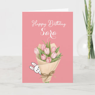 Carte Cute Happy Birthday Card with Sweet Message