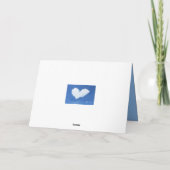 Carte Cute Heart Cloud Blue Sky Moderne Saint-Valentin (Dos)