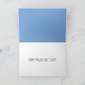 Carte Cute Heart Cloud Blue Sky Moderne Saint-Valentin (Intérieur)