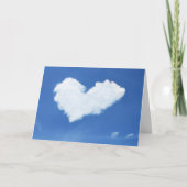 Carte Cute Heart Cloud Blue Sky Moderne Saint-Valentin (Devant)