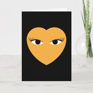 Carte Cute Heart with Eyes Card