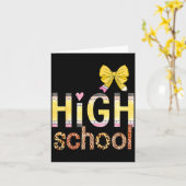 Carte Cute Hello High School Animal Print Teacher Back T (Fleur jaune)