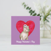 Carte Cute Hippo Valentine   (Debout devant)