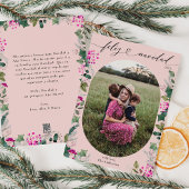 Carte Cute Holly Photo Feliz Navidad