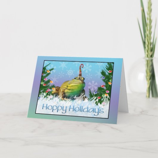 Carte Cute Hoppy Holiday Frog (Devant)