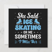 Carte Cute Ice Rink Synchronized appelle (Dos)