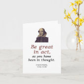 Carte Cute Inspirational Shakespeare Diplôme Littéraire (Fleur jaune)