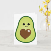 Carte Cute Kawaii Avocado Générique Toute utilisation (Fleur jaune)