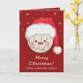 Carte Cute Kawaii Ballon de Volleyball Excité Souhaits d (Fleur jaune)