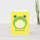 Carte Cute Kawaii Frog Texte personnalisé vide à l'intér (Devant)