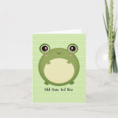 Carte Cute Kawaii Frog Texte personnalisé vide à l'intér (Devant)