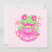 Carte Cute Kiss Me Frog - Xoxo (Devant)