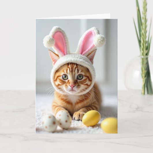 Carte Cute Kitten Costume Portrait Card (Devant)