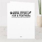 Carte Cute Kitten Jouer dans Bows Anniversaire Grand (Dos)