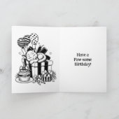 Carte Cute Kitten Jouer dans des vaches et des rubans d' (Intérieur)