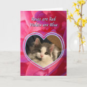 Carte Cute Kitten Le chat est mon Saint Valentin préféré (Fleur jaune)