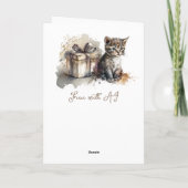 Carte Cute Kitten personnalisé et cadeau d'anniversaire (Dos)