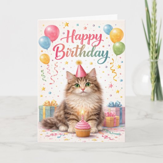Carte Cute Kitten Purr-fect Birthday (Devant)