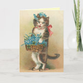 Carte Cute Kitten Vintage (Devant)