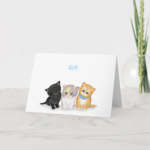 Carte Cute kittens hello card