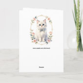 Carte cute kitty cat greeting card (Dos)