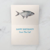 Carte Cute Kitty "From the Cat" Anniversaire (Intérieur)