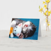 Carte Cute Kitty Miss You Picture (Fleur jaune)