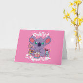 Carte Cute Koala Ours Koalified Anniversaire fille rose (Fleur jaune)