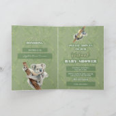 Carte Cute Koala Zoom Baby shower Virtuel Par Courrier (Intérieur)