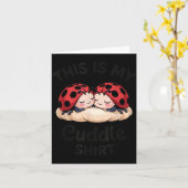 Carte Cute Ladybug Couple This Is My Cuddle  (Fleur jaune)