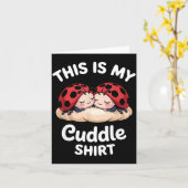 Carte Cute Ladybug Couple This Is My Cuddle  (Fleur jaune)