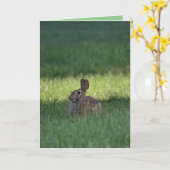 Carte Cute lapin (Fleur jaune)