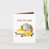 Carte Cute lemon pie customizable (Devant)