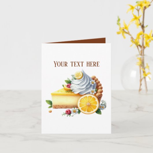 Carte Cute lemon pie customizable (Fleur jaune)