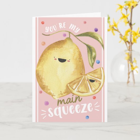 Carte Cute Lemon pour la Saint-Valentin – T'es le citron (Fleur jaune)