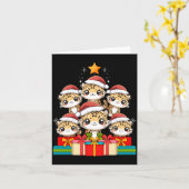 Carte Cute Leopard Gecko Le Lizard Christmas Tree Xmas H (Fleur jaune)