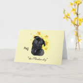 Carte Cute Little Black Carlin est une étoile (Fleur jaune)