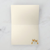 Carte Cute Little Red Fox - transparent sur beige. (Intérieur)